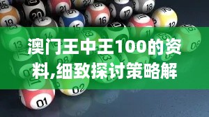 澳門(mén)王中王100的資料,細(xì)致探討策略解答解釋_DVQ7.70.72模塊版