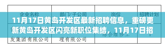 11月17日黃島開發(fā)區(qū)最新招聘信息揭秘，新職位集結(jié)，閃亮招聘啟幕