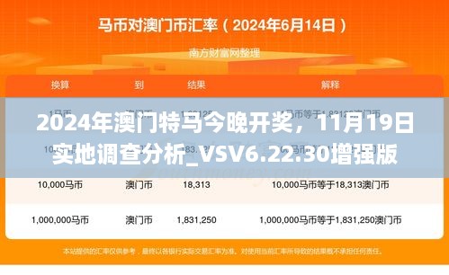 2024年澳門特馬今晚開獎，11月19日實(shí)地調(diào)查分析_VSV6.22.30增強(qiáng)版