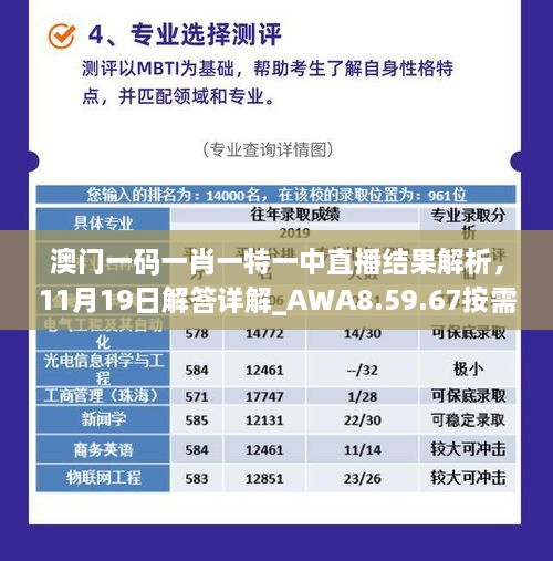 澳門一碼一肖一特一中直播結(jié)果解析，11月19日解答詳解_AWA8.59.67按需版