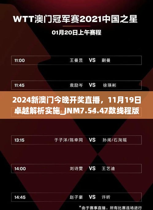 2024新澳門今晚開獎直播，11月19日卓越解析實施_JNM7.54.47數(shù)線程版