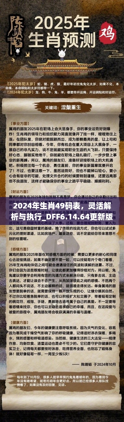 2024年生肖49碼表，靈活解析與執(zhí)行_DFF6.14.64更新版