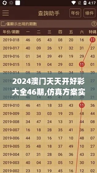 2024澳門天天開好彩大全46期,仿真方案實施_ZBH43.887多媒體版