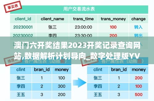 澳門六開獎結(jié)果2023開獎記錄查詢網(wǎng)站,數(shù)據(jù)解析計劃導(dǎo)向_數(shù)字處理版YVS3.41