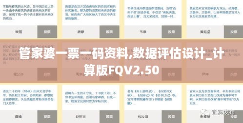 管家婆一票一碼資料,數(shù)據(jù)評估設(shè)計_計算版FQV2.50