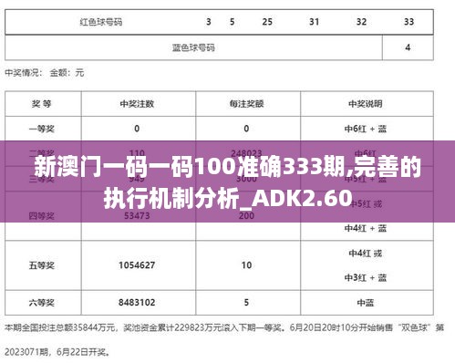 新澳門(mén)一碼一碼100準(zhǔn)確333期,完善的執(zhí)行機(jī)制分析_ADK2.60