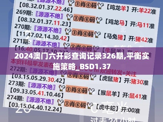 2024澳門六開彩查詢記錄326期,平衡實(shí)施策略_BSD1.37