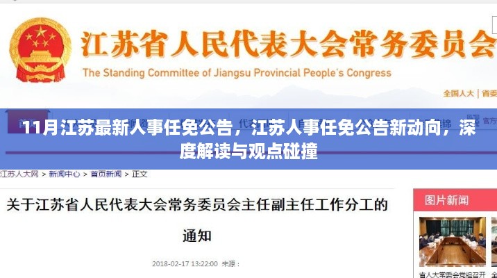 江蘇人事任免公告深度解讀與觀點碰撞，最新動向及人事調整分析