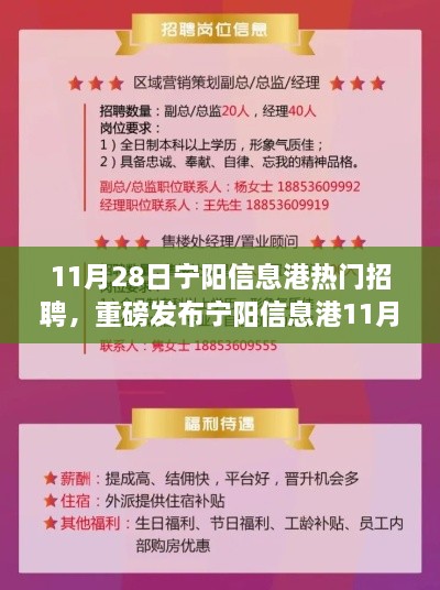 寧陽信息港11月28日熱門招聘，科技新品引領(lǐng)智能未來，生活新潮流觸手可及