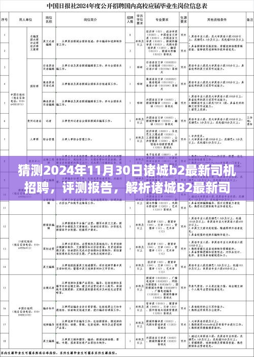 諸城B2最新司機(jī)招聘趨勢(shì)解析與未來招聘市場(chǎng)預(yù)測(cè)（2024年11月版）