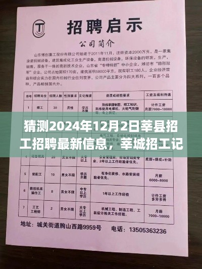 友情、夢想與家的溫馨交匯，莘城招工招聘最新信息預(yù)測（2024年12月2日）