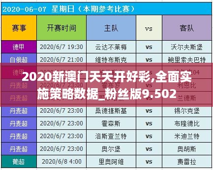 2020新澳門天天開好彩,全面實(shí)施策略數(shù)據(jù)_粉絲版9.502