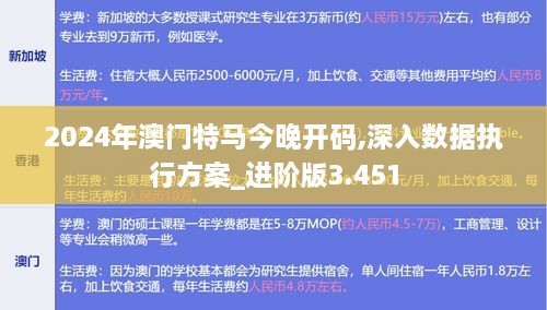 2024年澳門(mén)特馬今晚開(kāi)碼,深入數(shù)據(jù)執(zhí)行方案_進(jìn)階版3.451