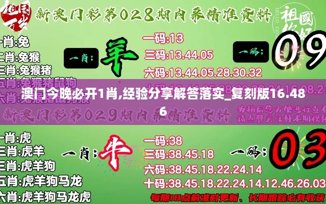 澳門今晚必開1肖,經(jīng)驗分享解答落實_復(fù)刻版16.486