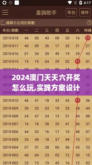 2024澳門天天六開獎(jiǎng)怎么玩,實(shí)踐方案設(shè)計(jì)_V25.966