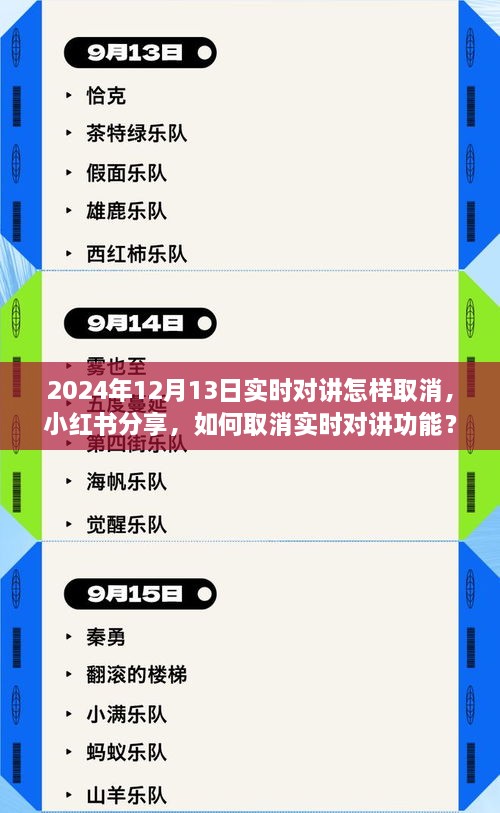 小紅書教程，如何取消實(shí)時對講功能？詳細(xì)步驟，操作無憂（2024年最新版）