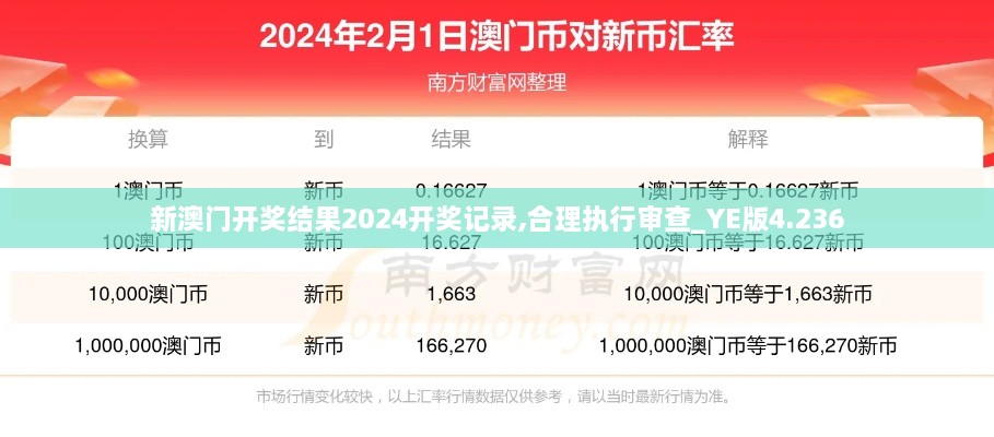 新澳門開獎結果2024開獎記錄,合理執(zhí)行審查_YE版4.236