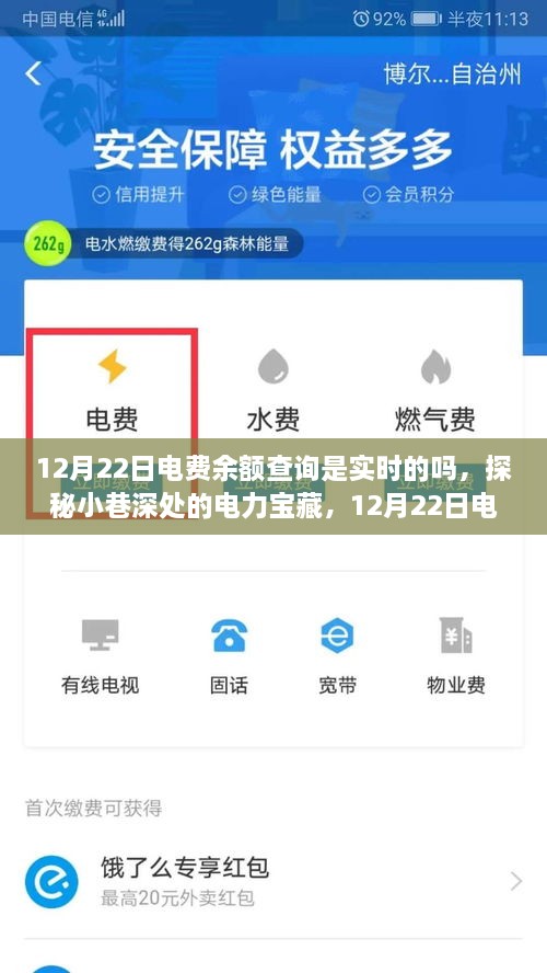 探秘小巷深處的電力寶藏，揭秘12月22日電費(fèi)余額查詢實(shí)時(shí)性揭秘