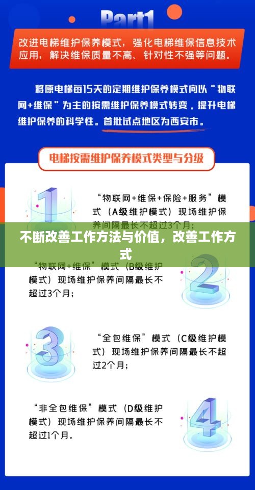 不斷改善工作方法與價值，改善工作方式 