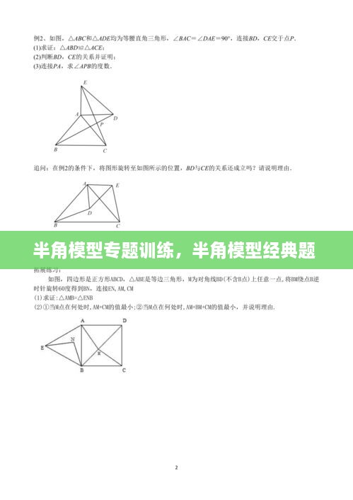 半角模型專題訓練，半角模型經(jīng)典題 