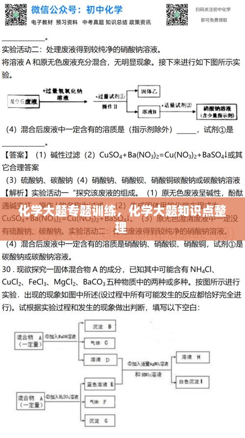 化學(xué)大題專題訓(xùn)練，化學(xué)大題知識點整理 