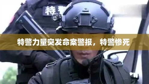 特警力量突發(fā)命案警報，特警慘死 