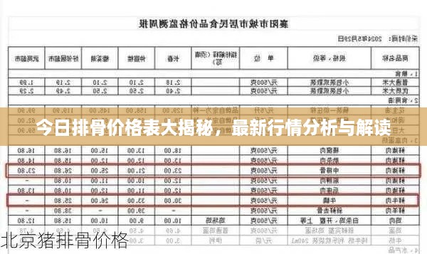 今日排骨價(jià)格表大揭秘，最新行情分析與解讀