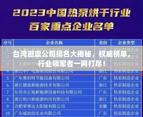 臺灣避震公司排名大揭秘，權(quán)威榜單，行業(yè)領軍者一網(wǎng)打盡！