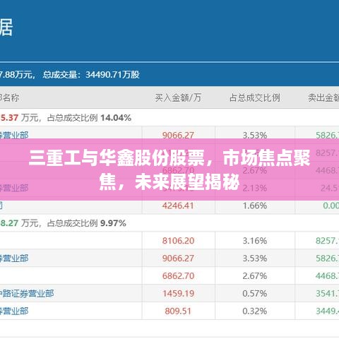 三重工與華鑫股份股票，市場焦點聚焦，未來展望揭秘