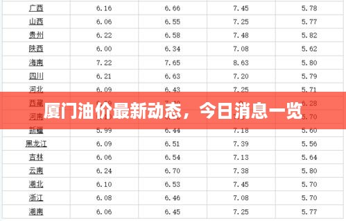 廈門油價最新動態(tài)，今日消息一覽