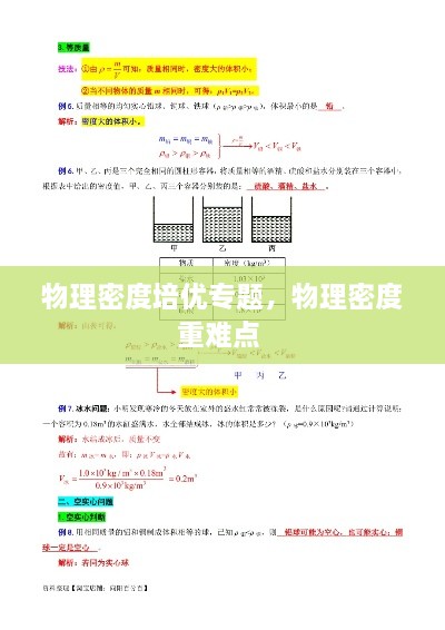 物理密度培優(yōu)專題，物理密度重難點 